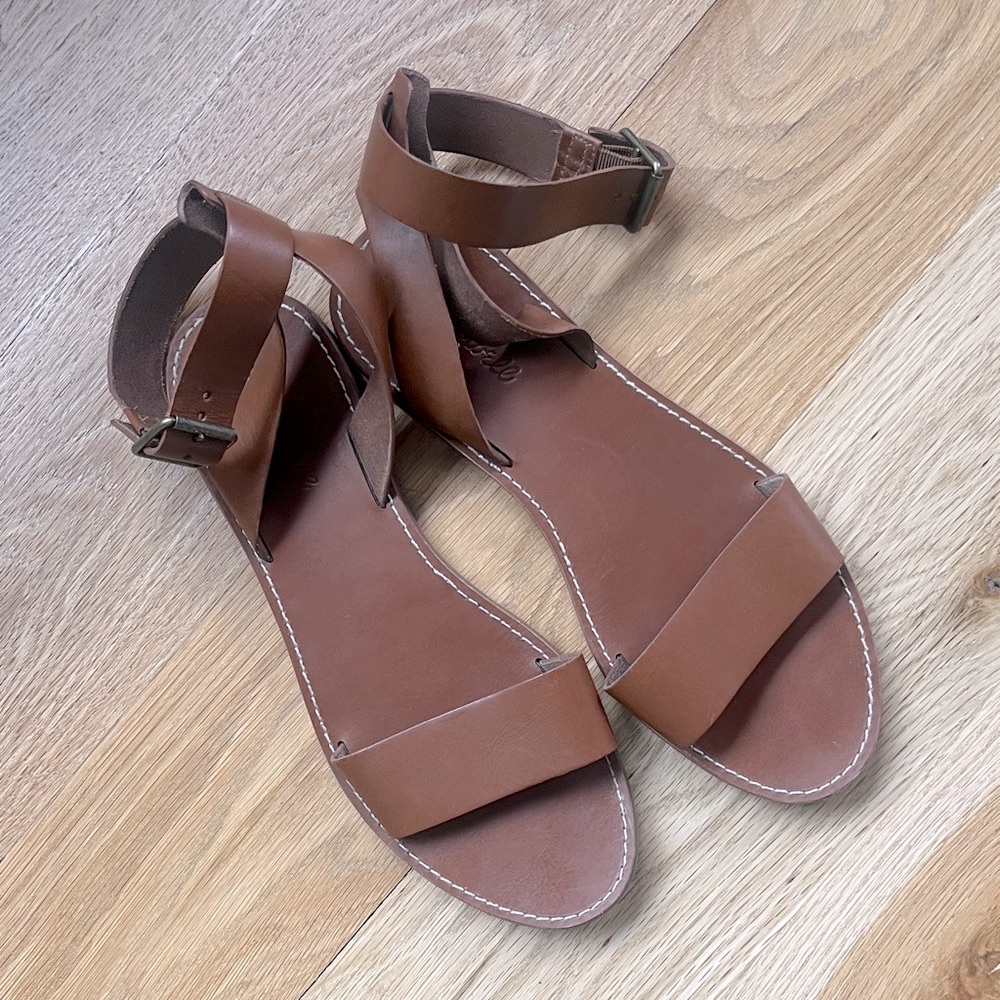 Madewell Brown Leather Sandals Size 11 EUC